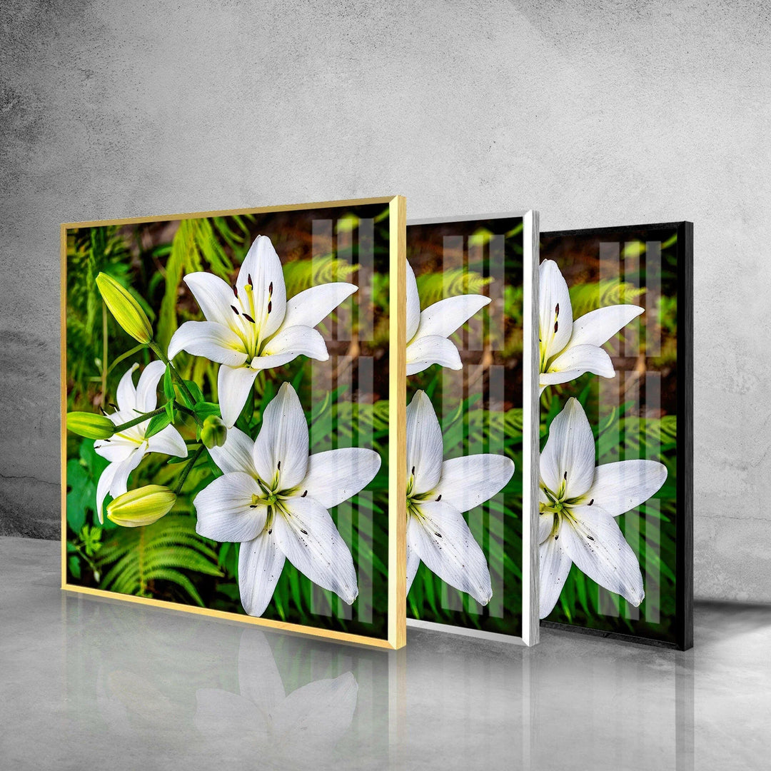 white lily wall art White Lily Flowers Wall Art – Elegant Botanical Design – MyPhotoStation