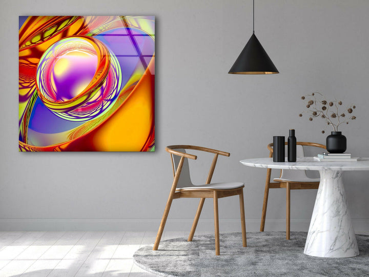 Farbige abstrakte Glaswandkunst