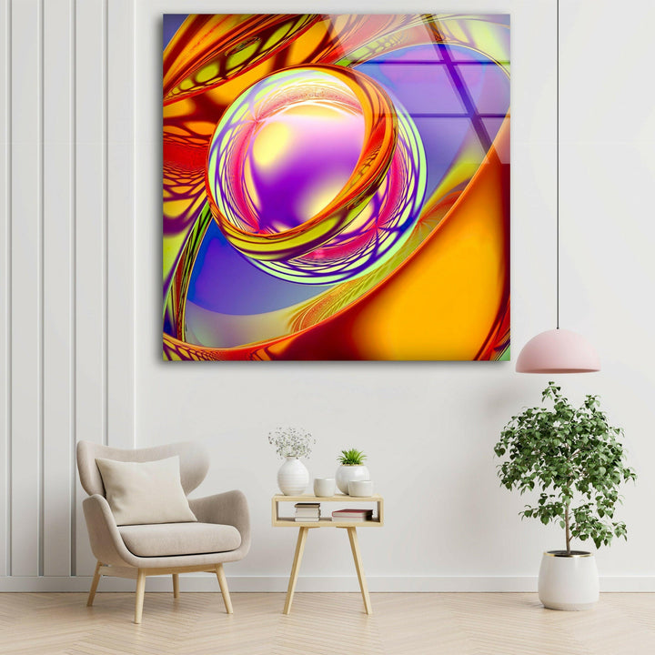 Farbige abstrakte Glaswandkunst
