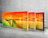 Panoramic Dock View Tempered Glass Wall Art