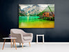 Mountain Lake View Tempered Glass Wall Art