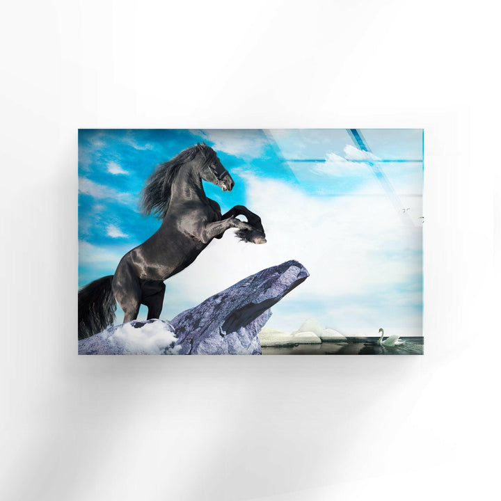 Prancing Horse Glass Wall Art glass photo prints, glass picture prints