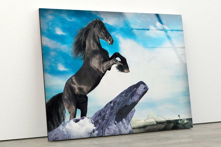 Prancing Horse Glass Wall Art glass image printing, glass prints from photos