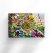 Abstract Fractal Decor Tempered Glass Wall Art