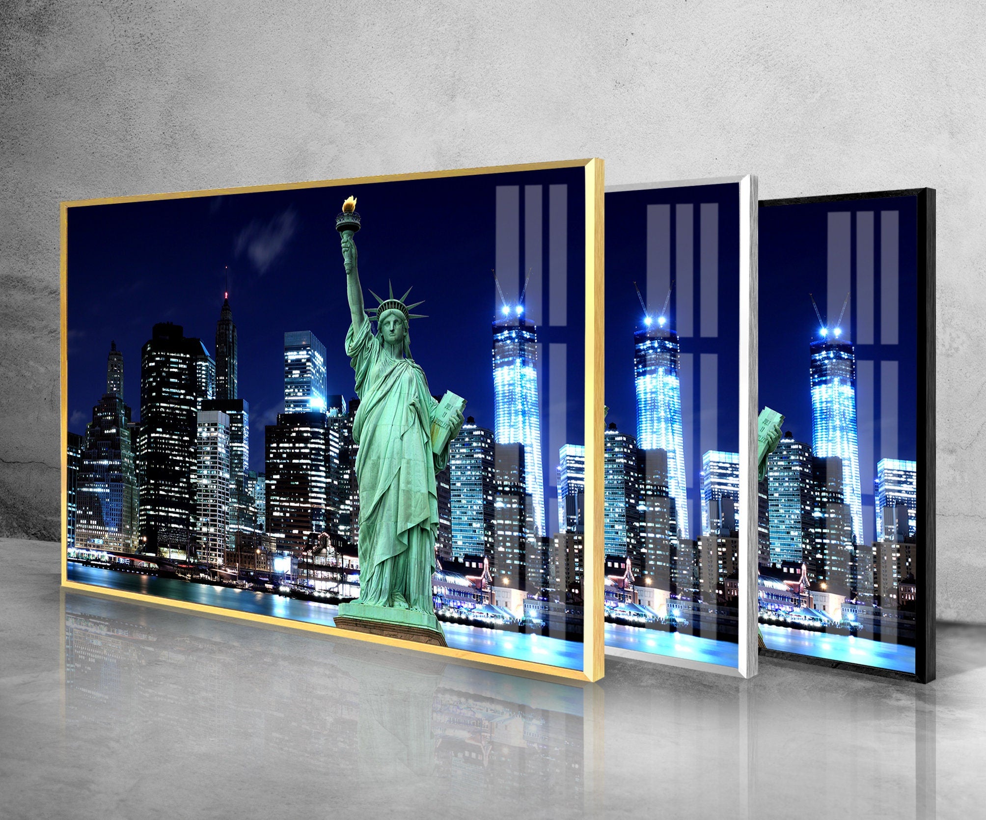 Statue of Liberty Tempered Glass Wall Art