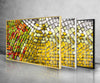 Mosaic Brick Abstract Tempered Glass Wall Art