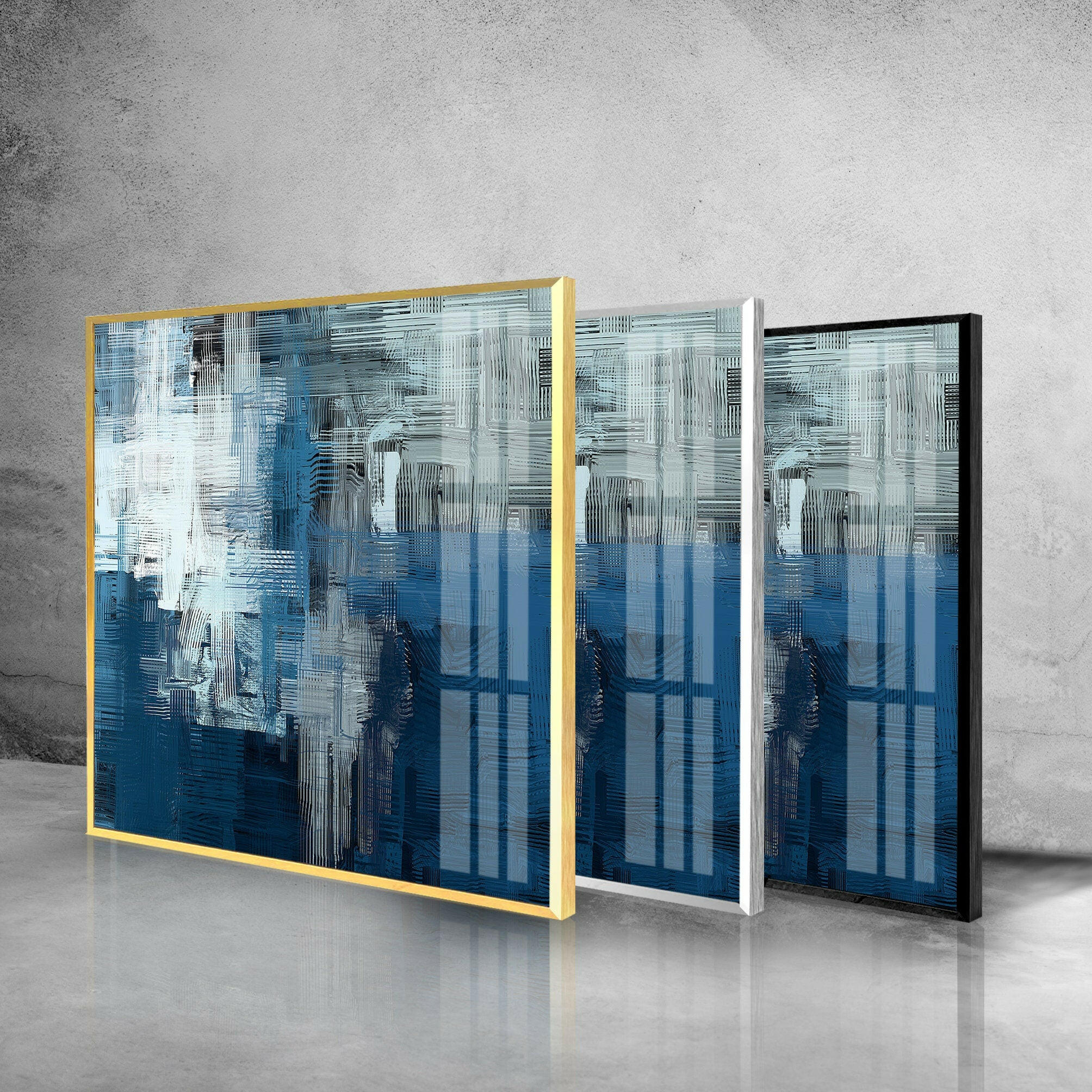 Abstract Contemporary Modern Tempered Glass Wall Art