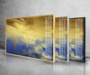 Golden Tempered Glass Wall Art