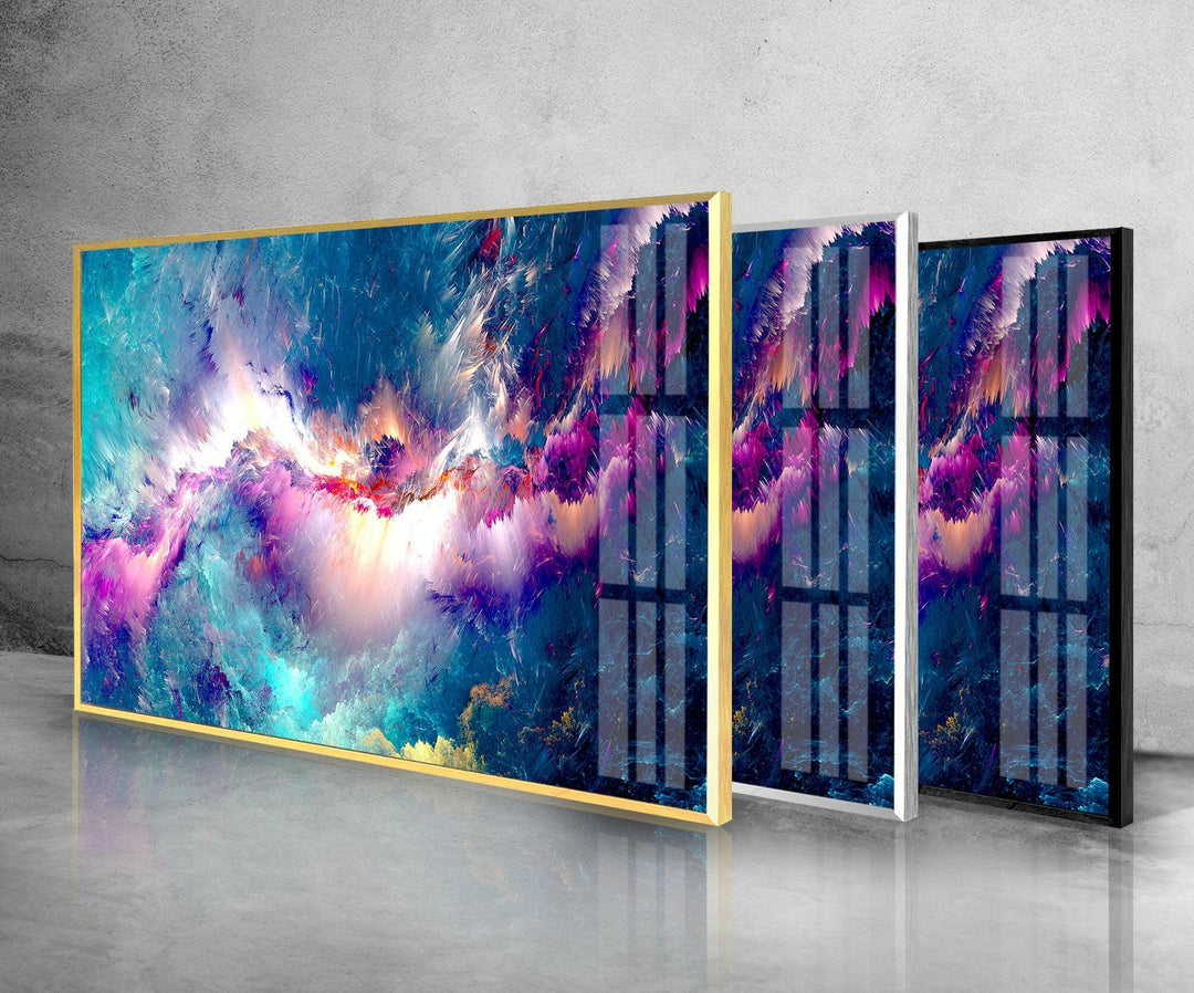 Abstract Alcohol ink Tempered Glass Wall Art - MyPhotoStation
