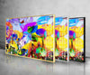 Colorful Vivid Abstract Tempered Glass Wall Art