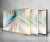 Blue and White Abstract Tempered Glass Wall Art