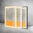 4 Pieces Colorful Abstract Tempered Glass Wall Art
