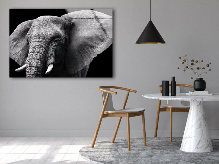 Indian Elephant Glass Wall Art             glass wall decor, glass wall art decor