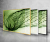 Green Abstract Tempered Glass Wall Art