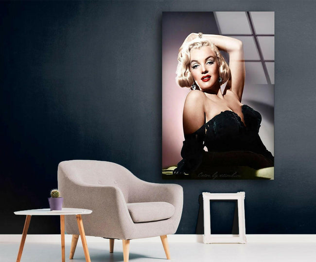 Marilyn Monroe Portrait Tempered Glass Wall Art