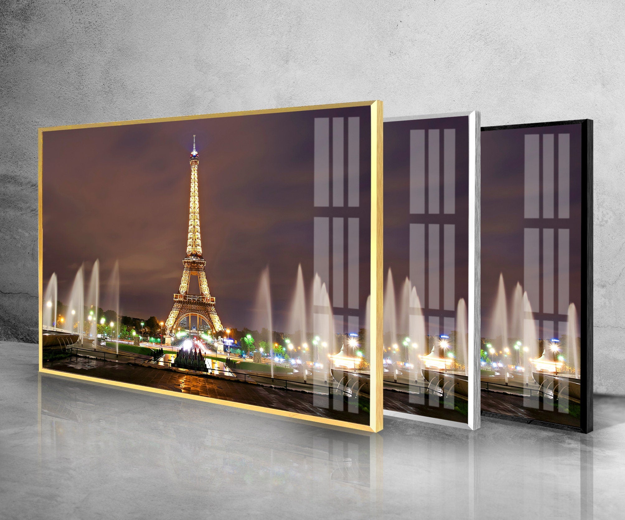 Paris Eiffel Tower Tempered Glass Wall Art