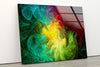 Alcohol Ink Fractal Tempered Glass Wall Art
