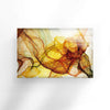 Yellow Abstract Tempered Glass Wall Art