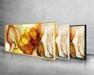 Yellow Abstract Tempered Glass Wall Art