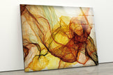 Yellow Abstract Tempered Glass Wall Art