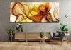 Yellow Abstract Tempered Glass Wall Art
