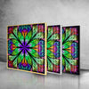 Fractal Flower in Glass Window Tempered Glass Wall Art