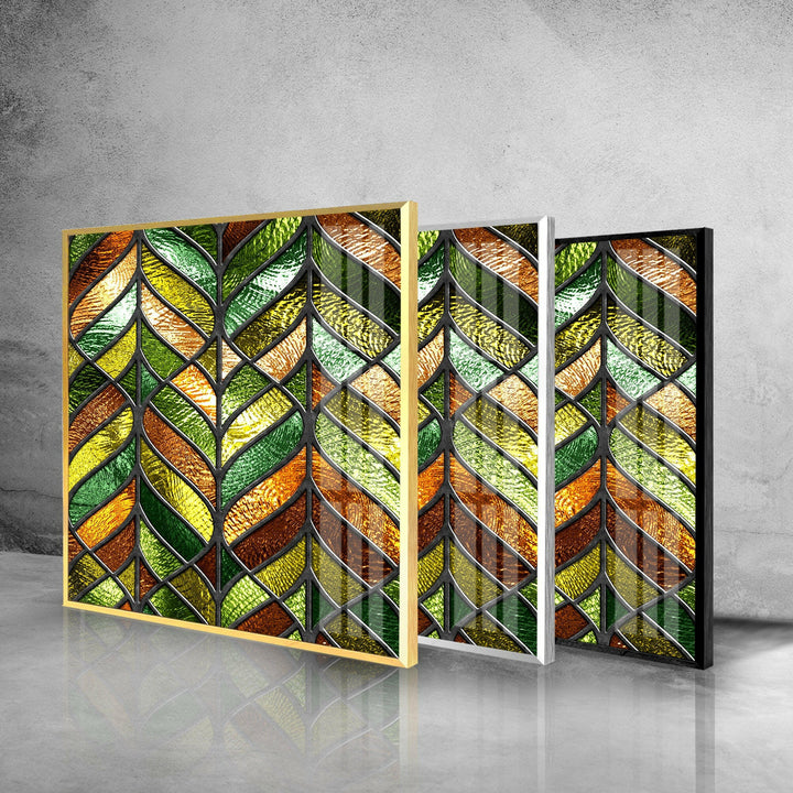 Green Stained Glass Wall Art custom glass photo prints, large glass prints