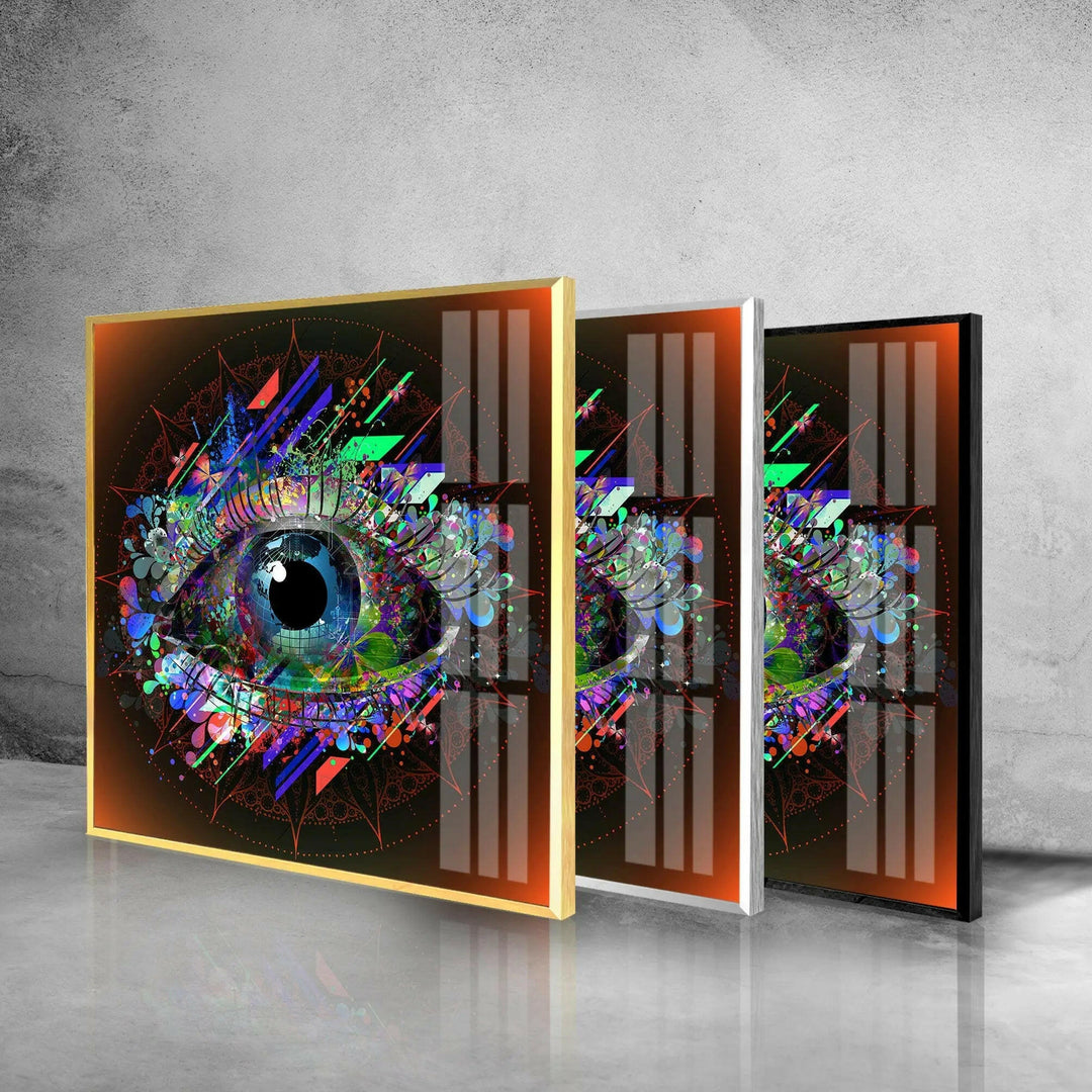 Bunte abstrakte Augenglas-Wandkunst