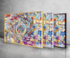 Pink and Blue Stained Tempered Glass Wall Art