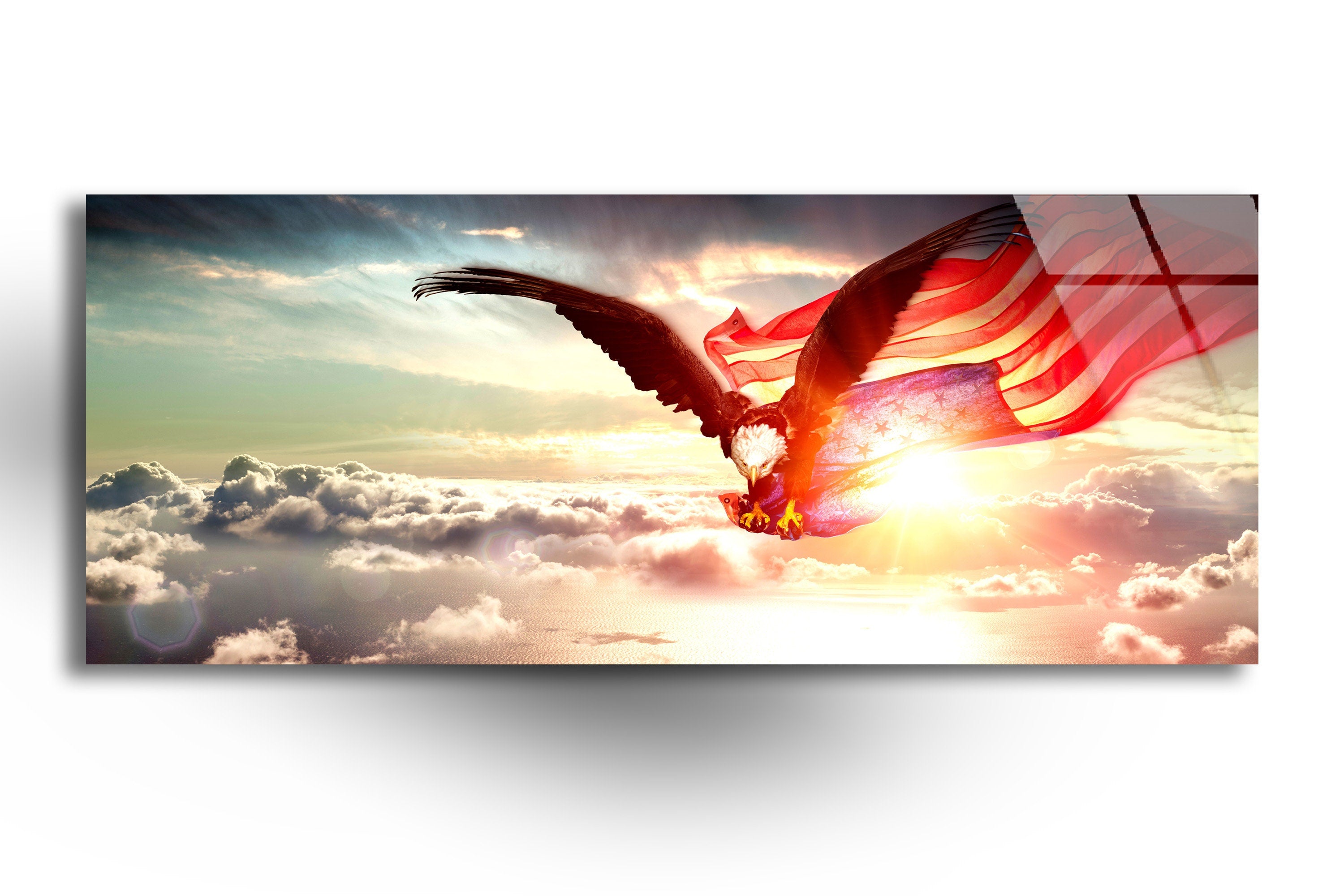 American Eagle Tempered Glass Wall Art