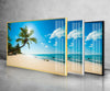 Sea Beach Tempered Glass Wall Art