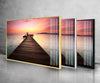 Sea Dock View Tempered Glass Wall Art