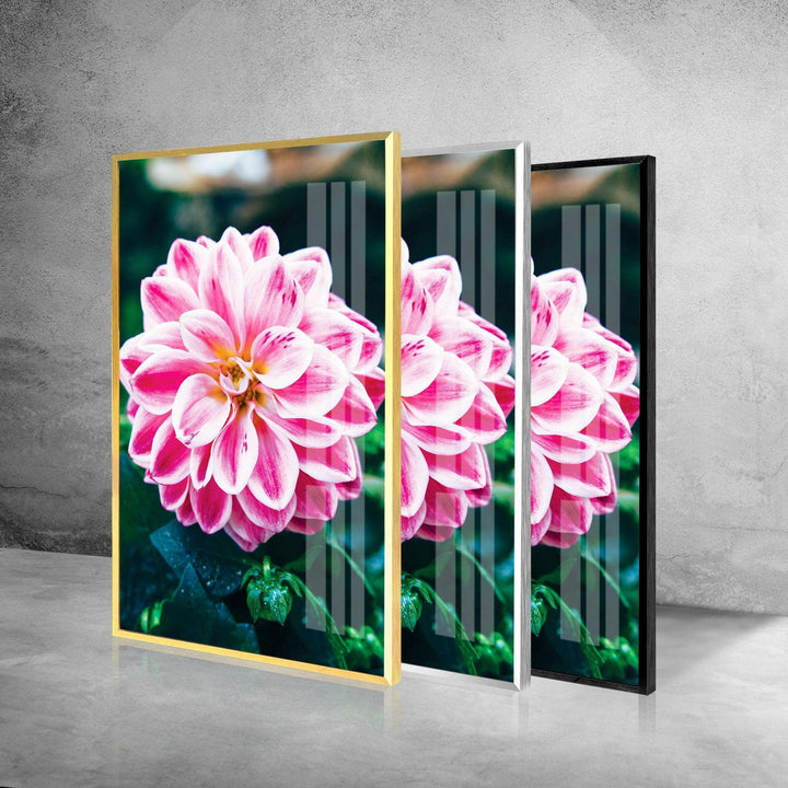 Vivid Pink Flower Glass Wall Art, glass image printing, glass prints from photos
