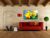 Yellow Flowers Tempered Glass Wall Art