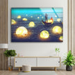 Moon View on Sea Tempered Glass Wall Art
