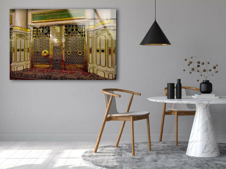 Masjid and Nabawi Islamic Wall Art on Glass | Unique Glass Photos