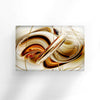 Yellow Modern Fractal Art Tempered Glass Wall Art