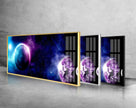 Panoramic Space Galaxy Tempered Glass Wall Art
