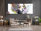 Cool Woman Abstract Tempered Glass Wall Art