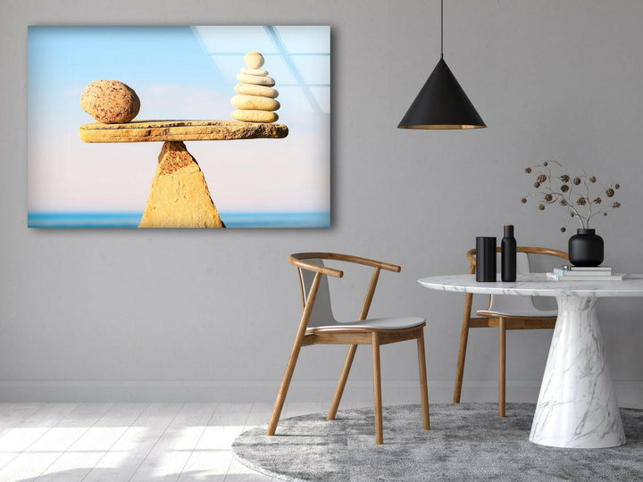 Zen Spa Stone Balance Glass Wall Artwork & Cool Art Prints