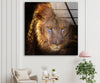 Wild Animal Lion Tempered Glass Wall Art