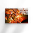 Red Abstract Tempered Glass Wall Art