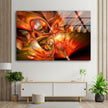 Red Abstract Tempered Glass Wall Art