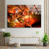 Red Abstract Tempered Glass Wall Art