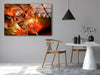 Red Abstract Tempered Glass Wall Art