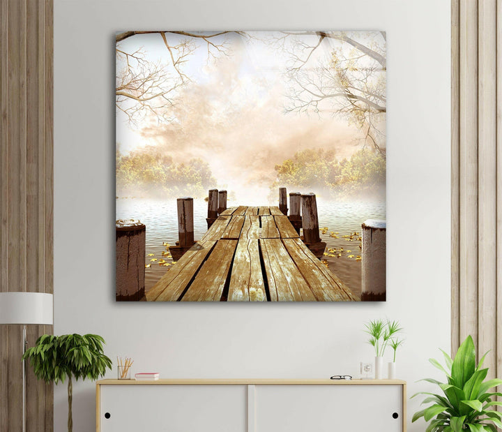 Reflections of a Golden Morning – A Breathtaking Glass Print
