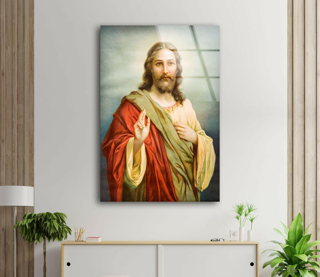 Jesus of Nazareth Tempered Glass Wall Art