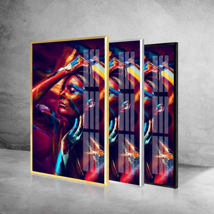 Woman Modern Fractal Cool Art Prints & Glass Wall Pictures