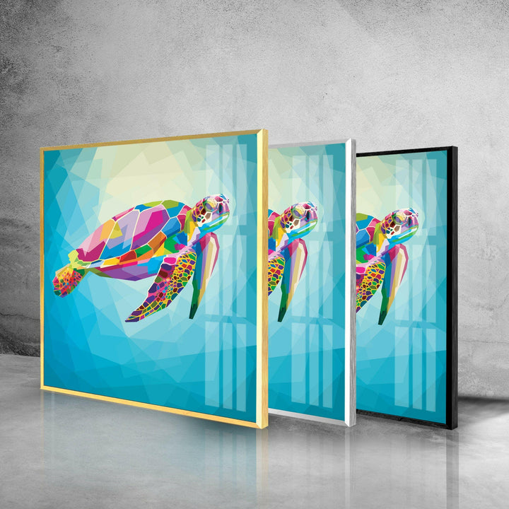 Colorful Caretta Glass Wall Art Glass Printing Wall Art, Print photos on glass