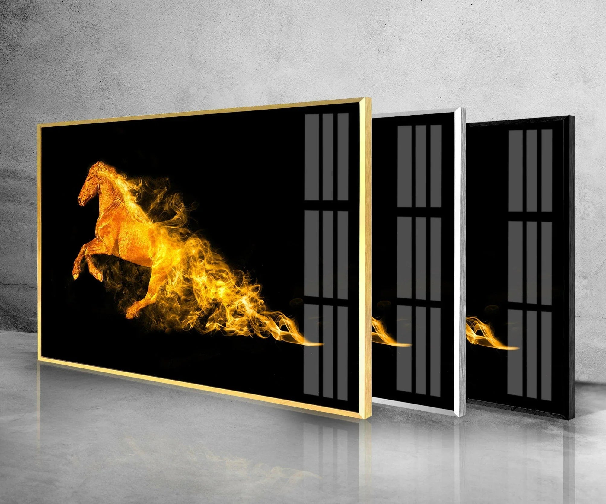 INDIGOS UG - Adesivo Murale Cavallo In Corsa - Decalcomania Da Parete 80x48 Cm Nero - Decorazione Per Soggiorno, Cameretta, Ufficio